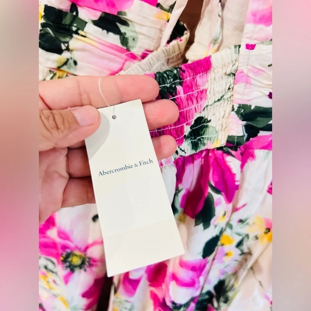 Abercrombie & Fitch colorful flower print maxi dress NWT